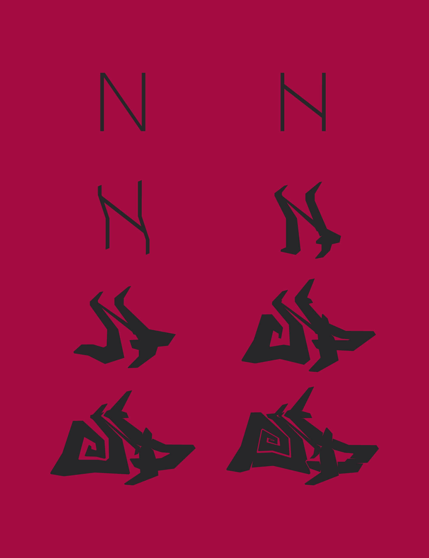 Typographie utilisant le pochoir